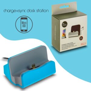 Docking Station Micro Usb Charge-Data Blue - 1018.016
