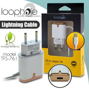 LOOPHOLE AC Adapter Lightning GOLD - 0719.055