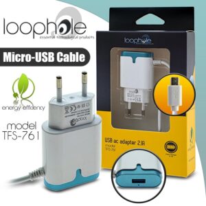 LOOPHOLE AC Adapter Micro-B BLUE - 0719.060