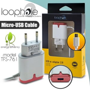 LOOPHOLE AC Adapter Micro-B RED - 0719.063
