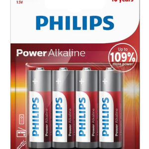 PHILIPS Power αλκαλικές μπαταρίες LR6P4B/10, AA LR6 1.5V, 4τμχ