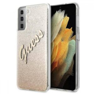 Guess Glitter Gradient Script Logo Θήκη προστασίας από σιλικόνη – Samsung Galaxy S21 Plus (Gold/Glitter) - GUHCS21MPCUGLSGO