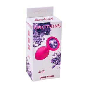 Anal Plug Emotions Cutie Small Pink dark purple crystal - 4011-01lola