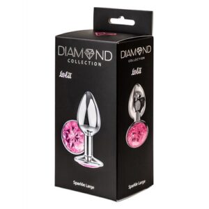 Lola Toys Diamond - Anal Plug - Pink Sparkle Large - 4010-03lola