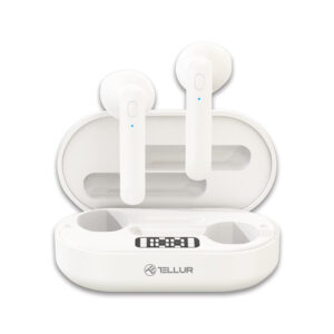 Tellur Flip Bluetooth True Wireless Headphones Ασύρματα Ακουστικά Bluetooth TWS – White - TLL511411