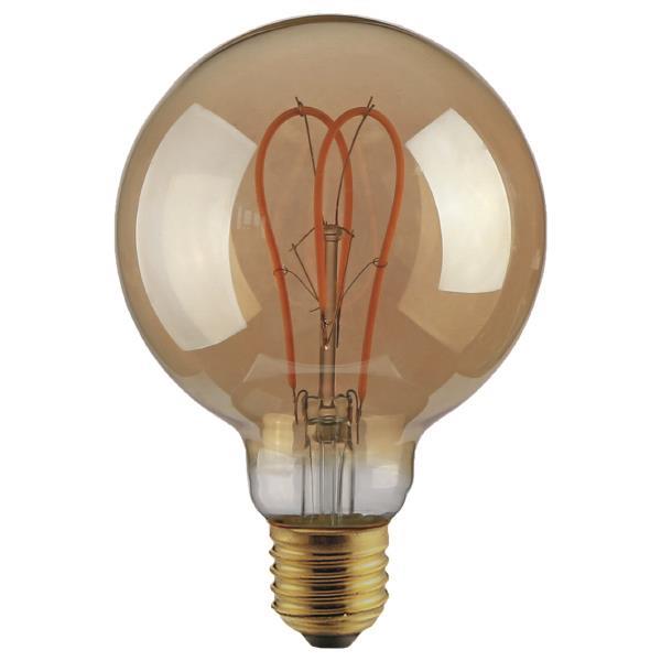 EUROLAMP ΛΑΜΠΑ LED G125 FILAMENT "DECOR" 5W E27 2000K 220-240V DIMMABLE GOLD - 147-78703