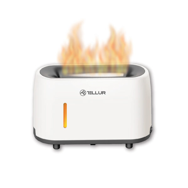Tellur Flame Aroma Diffuser Ηλεκτρονικός υγραντήρας τηλεχειριζόμενος σε λευκό χρώμα (TLL441121) - TLL441121