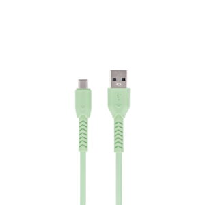 Maxlife MXUC-04 Καλώδιο φόρτισης και μεταφοράς δεδομένων από USB σε USB-C 1 μέτρου 3A – πράσινο - OEM0100852