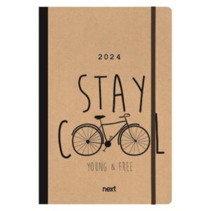 Next ημερολόγιο 2024 Trends ημερήσιο flexi με λάστιχο 14x21εκ. Bike - 02039-02-24-3