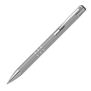 Στυλό μεταλλικό γκρι με ασημένιες λεπτομέρειες Υ14,2xØ1εκ. - 23080-08---2