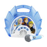 eKids Frozen 2 Boombox Karaoke & Ασύρματο Μικρόφωνο για παιδιά με ενσωματωμένη μουσική, φωτισμό, Sound Effects (FR-115v2)  (Γαλάζιο/Λευκό) - FR-115v2