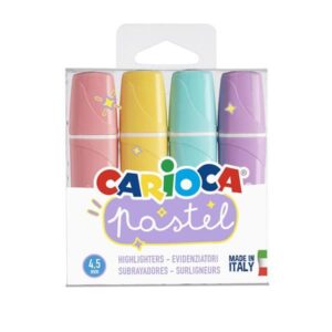 Carioca μαρκαδόροι υπογράμμισης σε παστέλ χρώματα 4 τμχ - 12662------2