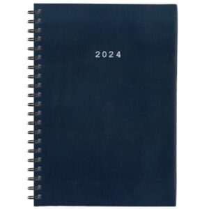 Next ημερολόγιο 2024 basic ημερήσιο σπιράλ μπλε 12x17εκ. - 02165-03-24-3