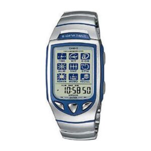 Casio ρολόι Ε-databanκ ασημί με μπλε - 17025---10-2