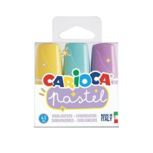 Carioca μαρκαδόροι υπογράμμισης mini σε παστέλ χρώματα 3 τμχ - 12663------2