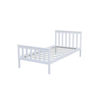 Wilton κρεβάτι μονό, Υ82x198x98εκ. (για στρώμα 90x190εκ.), σε λευκό χρώμα - 33201------2