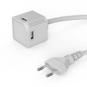 Allocacoc® PowerCube |USBcube Extended USB A| Πολύπριζο 4 θέσεων USB-A - Λευκό - 10464WT/EUEUMC - 10464WT/EUEUMC