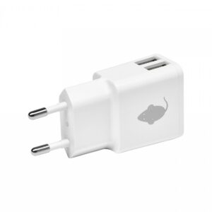 Wall Adapter Dual USB-A Οικιακός φορτιστής 2,4A GreenMouse σε λευκό χρώμα - 46956552 - 46956552