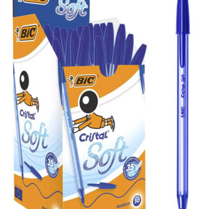 BIC στυλό διαρκείας Cristal Soft με μύτη 1.2mm, μπλε, 50τμχ