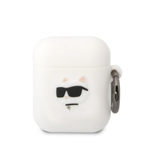 Karl Lagerfeld 3D Logo NFT Choupette's Head Θήκη προστασίας από σιλικόνη – Apple AirPods 1/2 (White – KLA2RUNCHH) - KLA2RUNCHH
