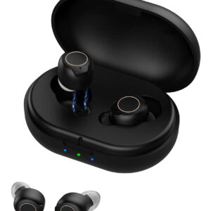 POWERTECH ακουστικά βαρηκοΐας PT-1247 με θήκη, επαναφορτιζόμενα, μαύρα