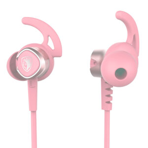 SADES gaming earphones Wings 20 με μικρόφωνο, 3.5mm, Φ12mm, 1.2m, ροζ
